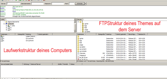 FileZilla-Fenster-FTP-Struktur