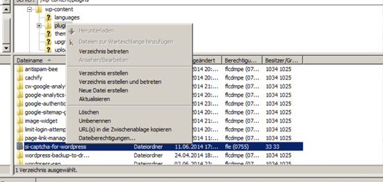 FileZilla_Serverzugang_Dateiberechtigung