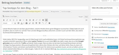 Permalink-URL Die Permalinkstruktur deiner URL kannst du ändern.