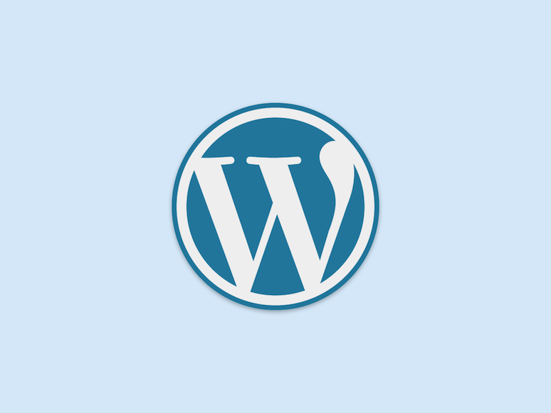 Logo von WordPress in Blau