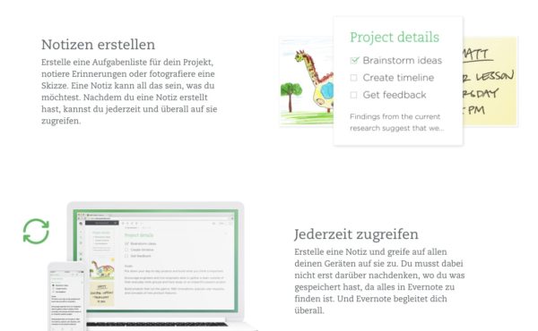 Tools Evernote ist ein Online Notizprogramm